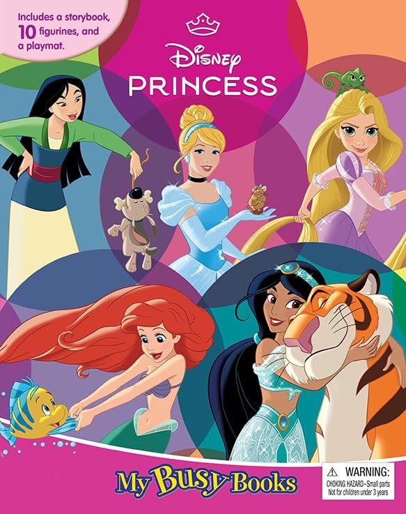 Disney Princess My Busy Books - Storybook, 10 figurines, playmat (Board Book)