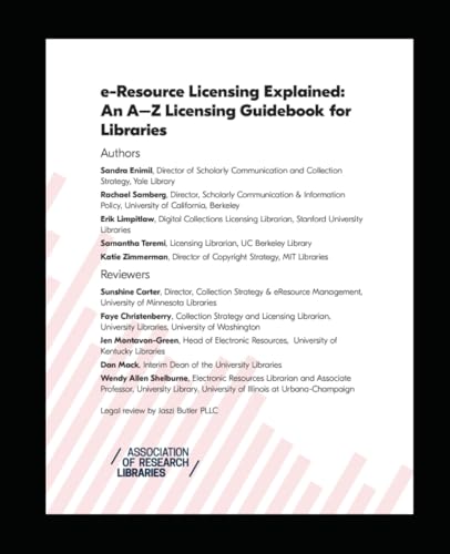 E-Resource Licensing Explained: An A-Z Licensing Guidebook for Libraries (Paperback)