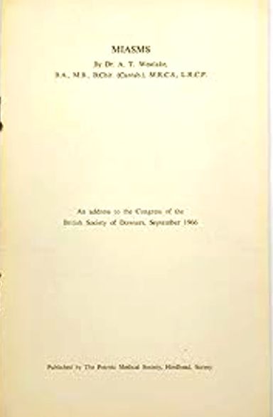 Miasms: An address to the Congress of the British Society of Dowsers, September 1966, (Paperback)