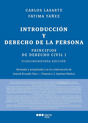 Principios de Derecho Civil: Tomo I. Introducción y derecho de la persona 29.ª ed.