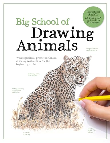 Big School of Drawing Animals: Well-explained, practice-oriented drawing instruction for the beginning artist (Paperback)