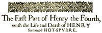 King Henry IV, Part 1