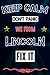 Keep Calm don't panic we from Lincoln fix it by Samantha Abbott