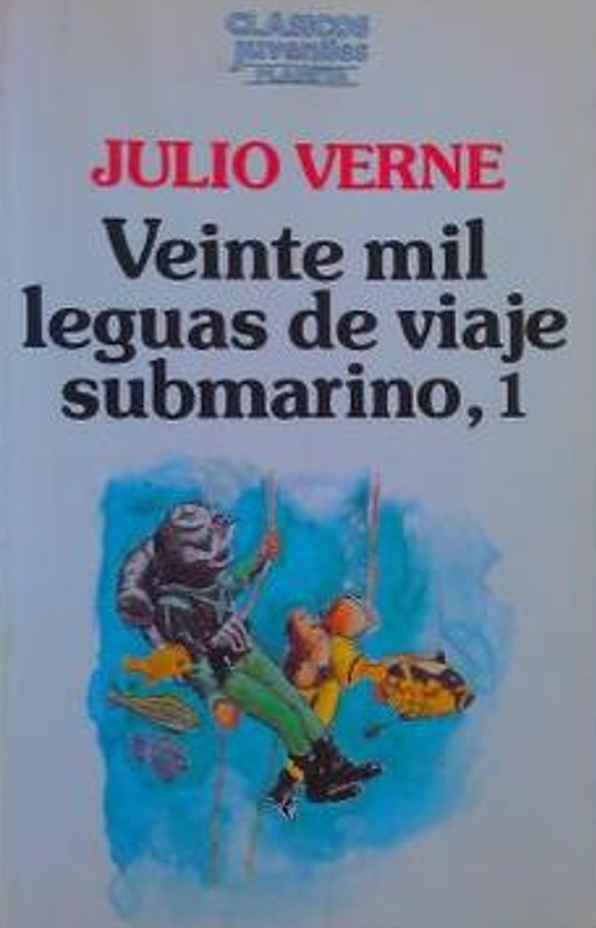 Portada de Veinte mil leguas de viaje submarino, 1, de Jules Verne