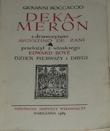 Dekameron: (#1) Dzień pierwszy i drugi