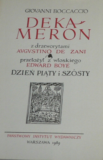 Dekameron: (#3) Dzień piąty i szósty