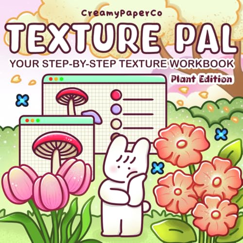 Texture Pal Plant Edition: Your Step-By-Step Texture Workbook: A Coloring Guide And Practice Book To Master Super Common Coloring Textures Such As ... (Coloring Texture Tutorials & Practice)