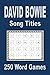 David Bowie Song Titles: 25...