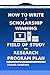 How to Write a Scholarship-Winning Field of Study and Research Program Plan
