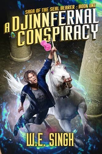 A Djinnfernal Conspiracy: Humorous urban fantasy with djinn, gods and afterlife chaos (Saga of the Seal Bearer Book 1)