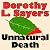Unnatural Death: Lord Peter Wimsey, Book 3