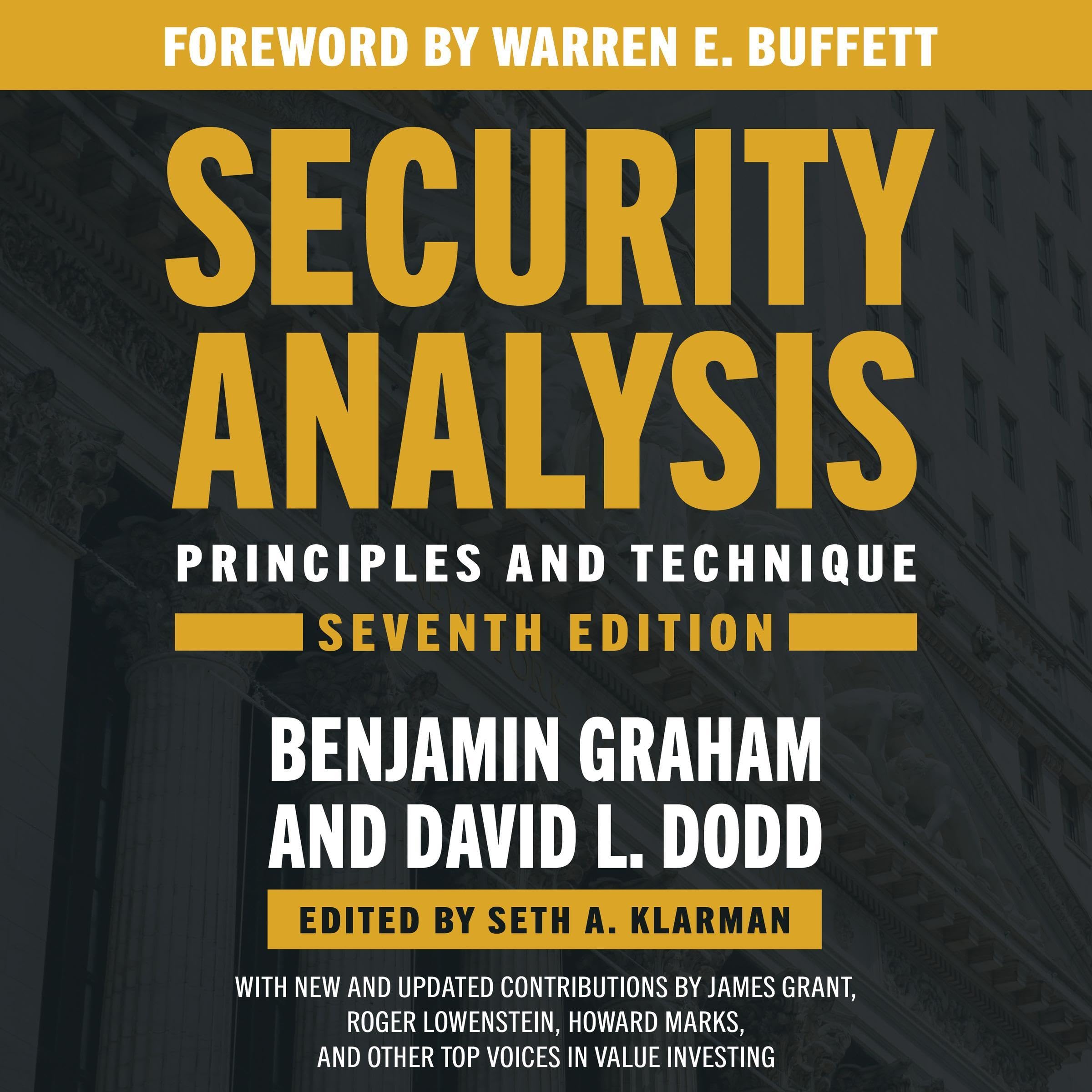 Security Analysis (Seventh Edition): Principles and Techniques