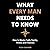 What Every Man Needs to Know by Todd Isberner