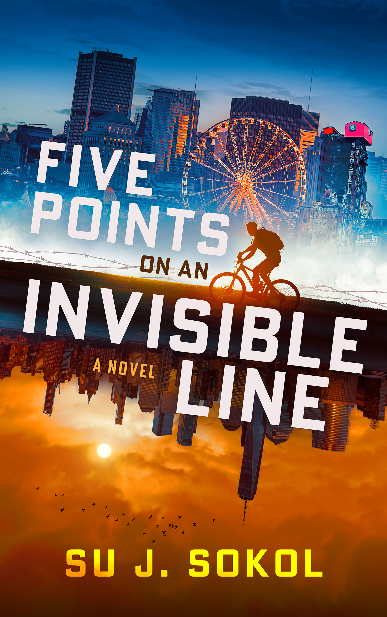 Five Points on an Invisible Line