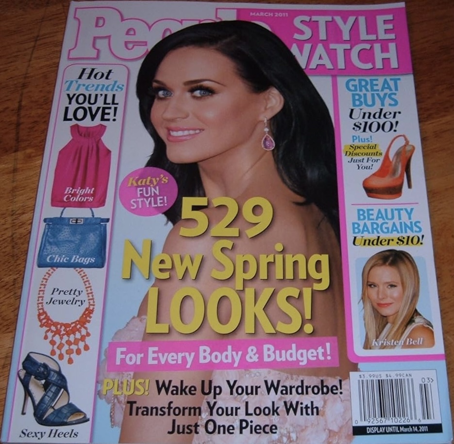People Style Watch magazine, March 2011-529 New Spring Looks. Katy Perry on cover.