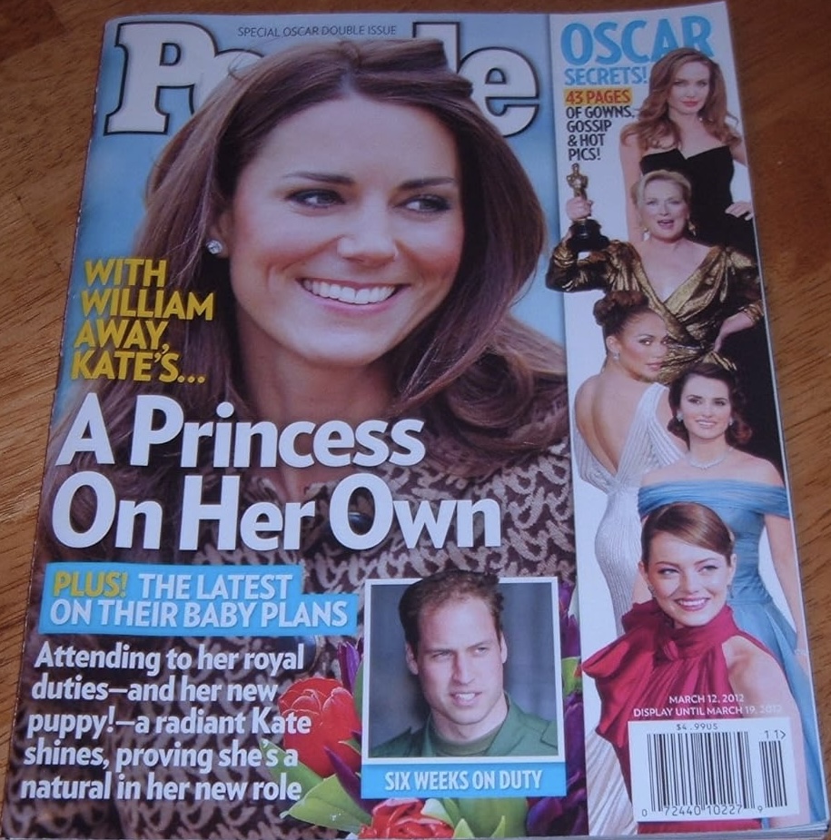 People Magazine March 12, 2012 Kate: A Princess on Her Own, Oscar Secrets!