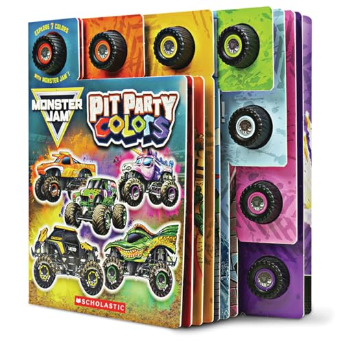 Pit Party Colors (Monster Jam Interactive Board Book with Tabs) (Stocking Stuffer)