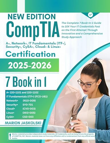 CompTIA A+, Network+, IT Fundamentals (ITF+), Security+, CySA+, Cloud+ & Linux+ Certification 2025-2026