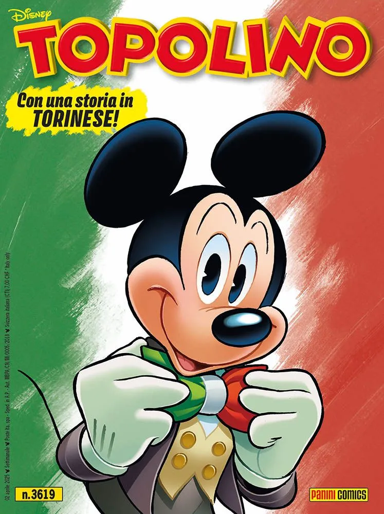 Topolino n 3619 Piemonte. Con Storia in Dialetto Torinese