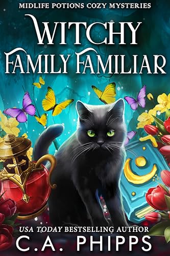 Witchy Family Familiar: A Paranormal Cozy Mystery (Midlife Potions Book 6)