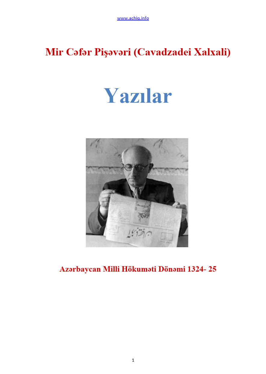 Yazılar. Mir Cəfər Pişəvəri (ebook)