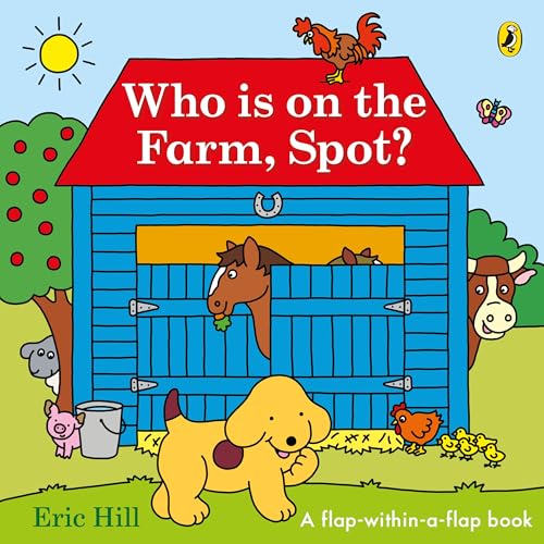 Puffin Who is on the Farm, Spot? a double flap book. (Board Book)