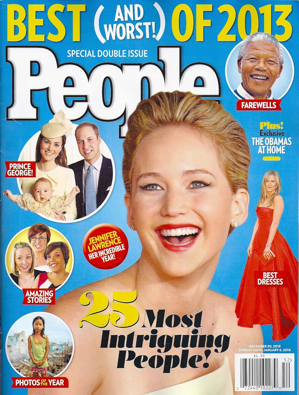 People Magazine December 30, 2013 Jennifer Lawrence, Nelson Mandela, 25 Most Intriguing People of the Year, Best & Worst Of 2013 SPECIAL DOUBLE ISSUE