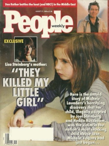 People Weekly Magazine August 27, 1990 Lisa Steinberg/Joel Steinberg/Hedda Nussbaum (Child Abuse), Dan Rather