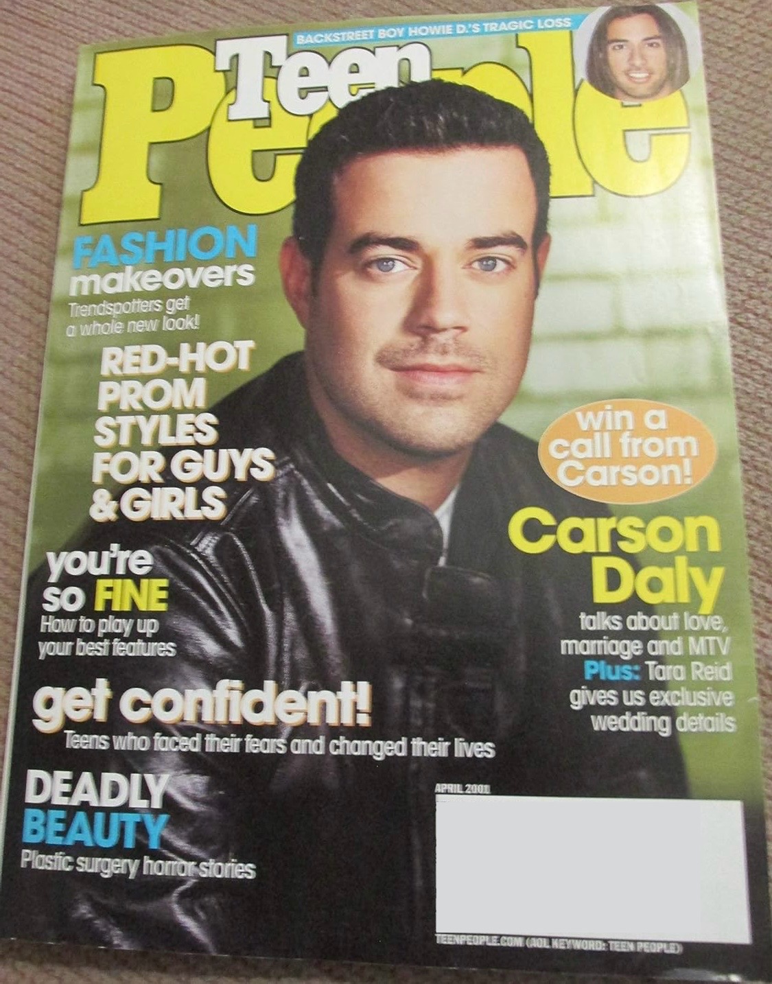 Teen People April 2001 Carson Daly (Single Back Issue)
