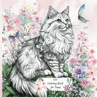 Cat Coloring Book for Teens: Experience Stress Relief through Relaxing and that Inspire Creativity and Encourage Mindfulness