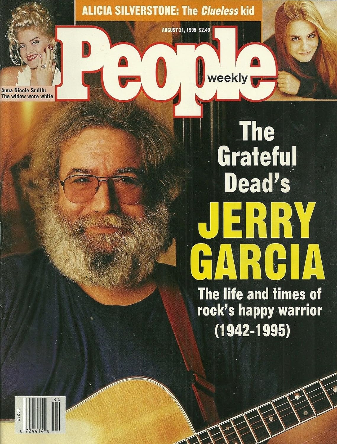 People Weekly Magazine August 21, 1995 The Grateful Dead's Jerry Garcia (1942-1995), Anna Nicole Smith, Alicia Silverstone (Clueless)