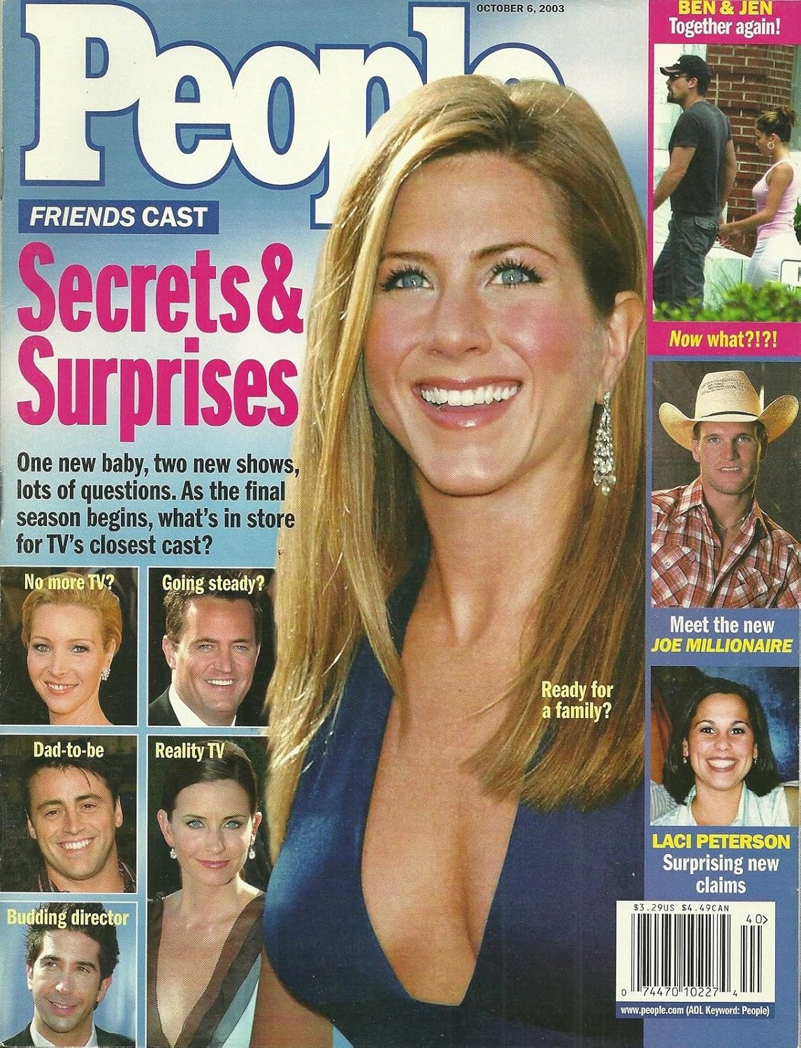 People Magazine October 6, 2003 - 'FRIENDS' CAST: Jennifer Aniston, Courteney Cox, Matt LeBlanc and Lisa Kudrow