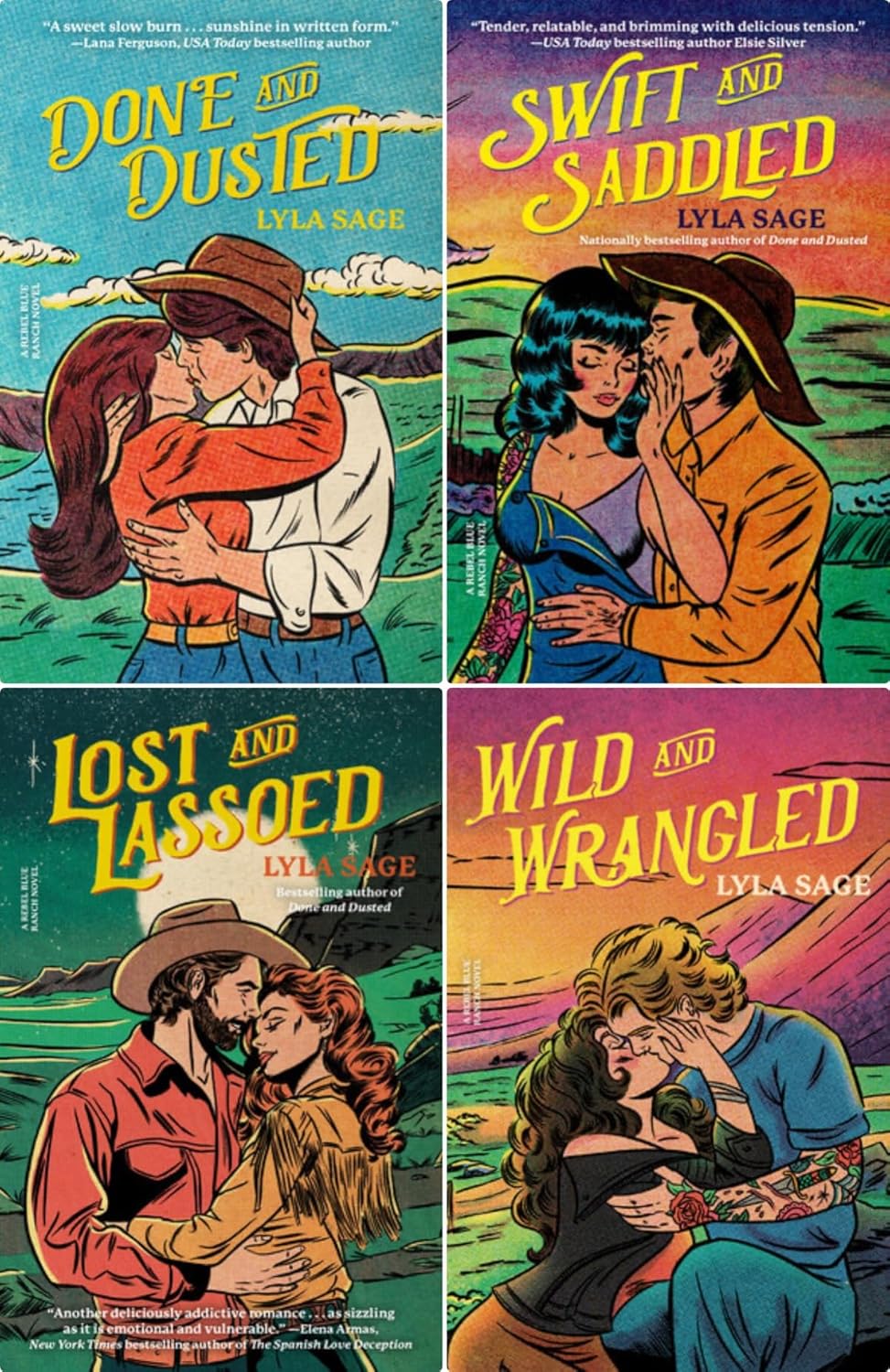 Rebel Blue Ranch Series 4 books Set (Rebel Blue Ranch, #1-4)