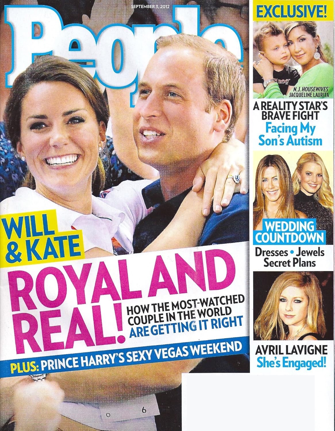 People Magazine September 3, 2012 Prince William and Princess Kate, Avril Lavigne, Jennifer Aniston, Jessica Simpson, Jacqueline Laurtia, Phyllis Diller, Amy Grant