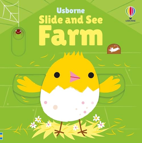 Slide and See Farm: A Fun Interactive Slider Book for Kids Featuring Hens, Baby Goats, and Cows (Slide and See Books)