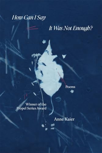 How Can I Say It Was Not Enough? (Propel Poetry)