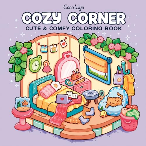 Cozy Corner: Coloring Book for Adults and Kids (Cozy Spaces Coloring)