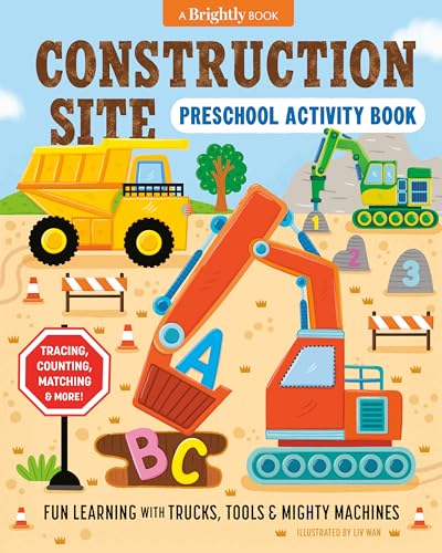 Construction Site Preschool Activity Book: Fun Learning with Trucks, Tools, and Mighty Machines (Paperback)