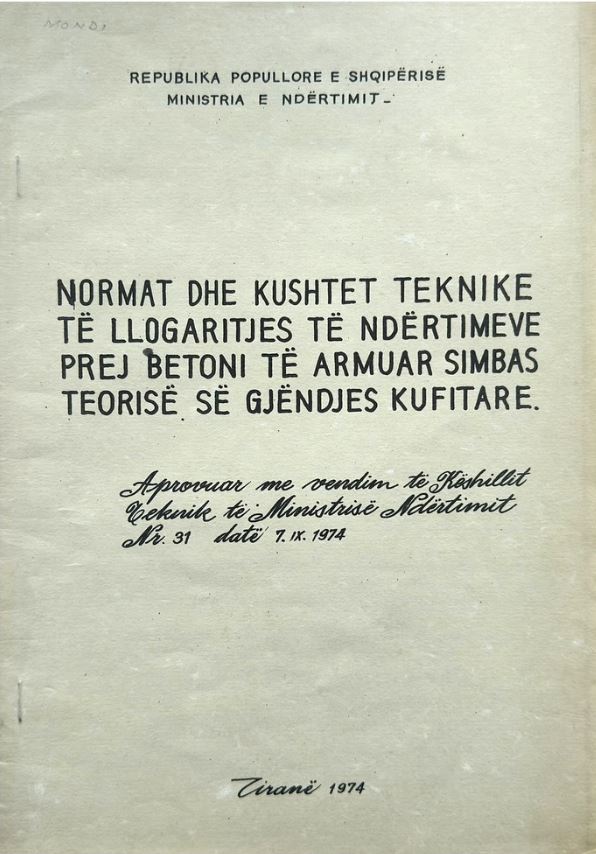 Normat dhe kushtet teknike të llogaritjes së ndërtimeve simbas teorisë së gjëndjes kufitare