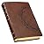 KJV Holy Bible, Giant Print Full-size Red Letter Edition, Thumb Index Tabs & Ribbon Marker, King James Version, Vegan Leather, Crown of Thorns, Brown 14 pt. Type (KJV Full Size GP Editions)