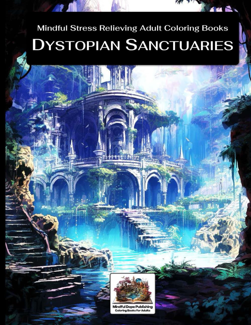 Dystopian Sanctuaries: Mindful Stress Relieving Adult Coloring Books