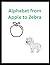 Alphabet from Apple to Zebra.