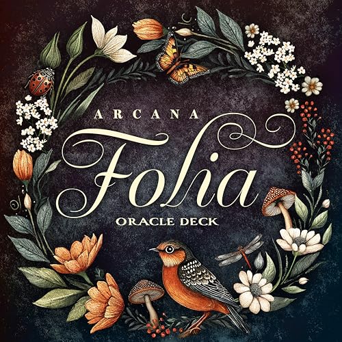 Arcana Folia Oracle Deck: 50-Card Round Deck, Nature-Inspired Artwork, Channel Plant Energy, Divination and Inspiration, Includes 72-page Illustrated Guidebook