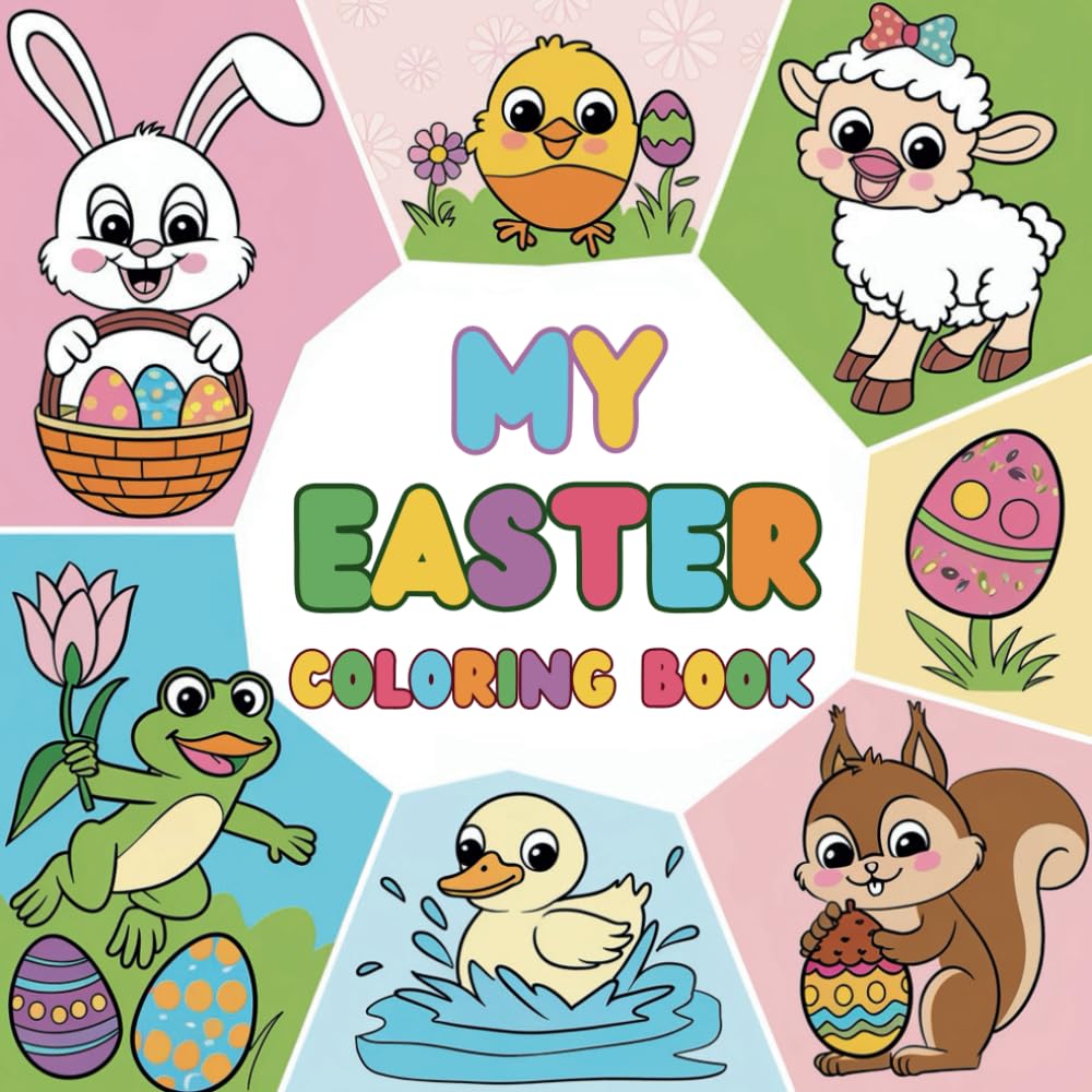 My Easter Coloring Book: 50 easy and bold motifs for children and adults: Recommended by the Easter bunny for creative coloring fun