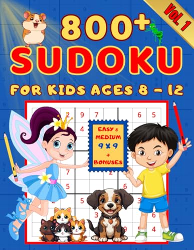 Sudoku Puzzles for Kids Ages 8–12: Easy and Medium 9x9 Brain Challenge | Large Print Activity Book with Solutions – 256 Pages, 8.5 x 11 in (Paperback)