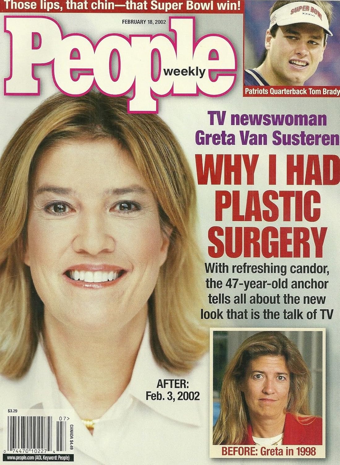 People Weekly Magazine February 18, 2002 Greta Van Susteren, Tom Brady, Daniel Pearl, Corey Bell