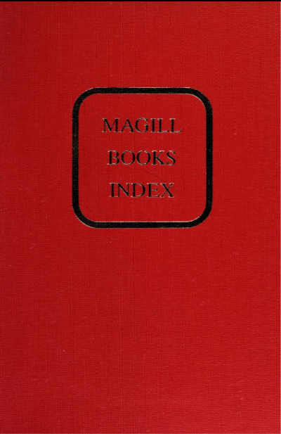 Magill Books Index: All Authorized Editions, 1949-1980 by Title and by Author