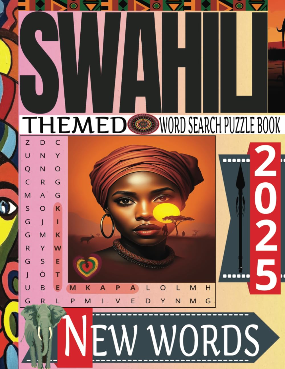 Swahili Themed Word Search Puzzle Book, 2025