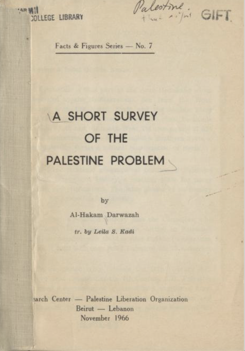 A Short Survey of the Palestine Problem (Facts & Figures, #7)