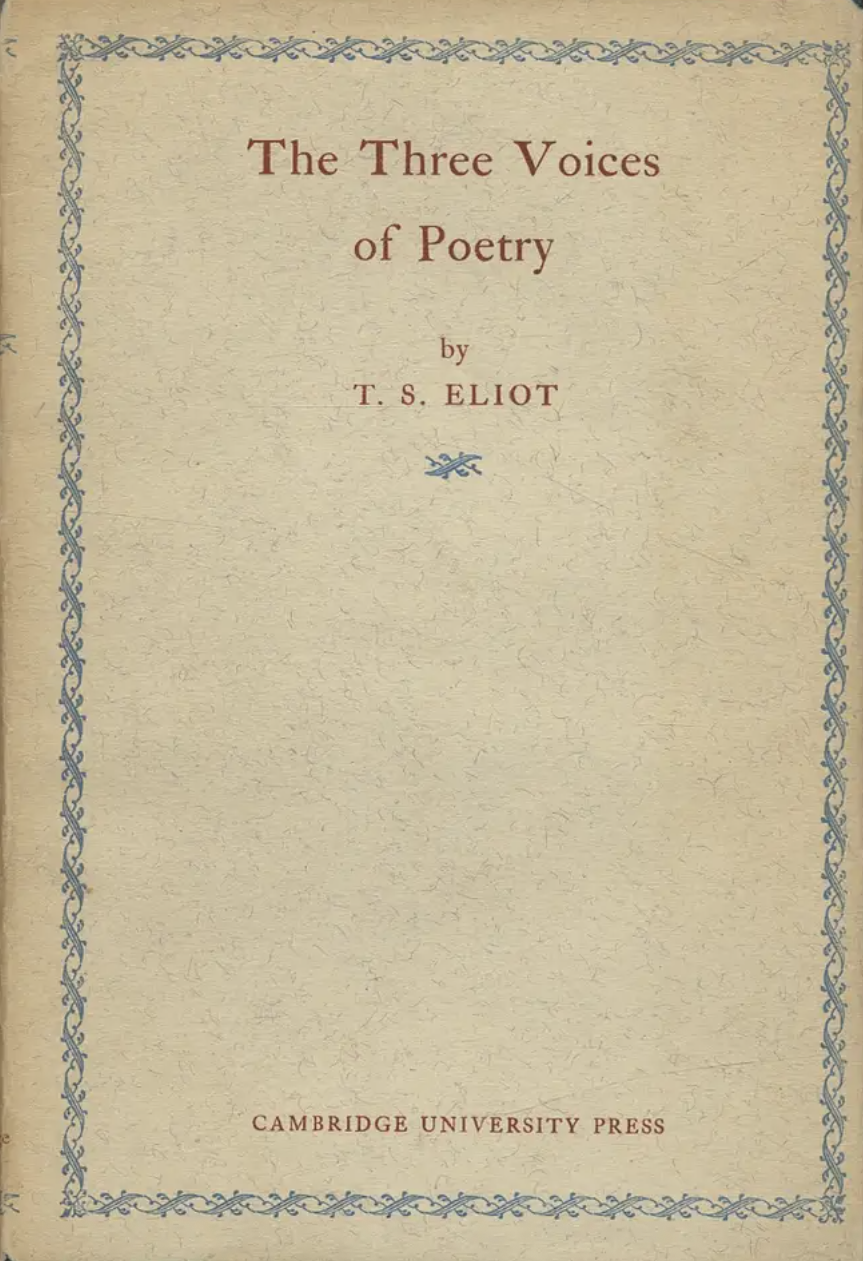 The Three Voices of Poetry (Hardcover)